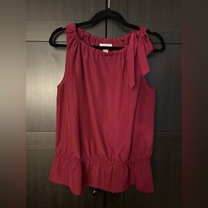 Ann Taylor Loft Merlot Tank top Blouse